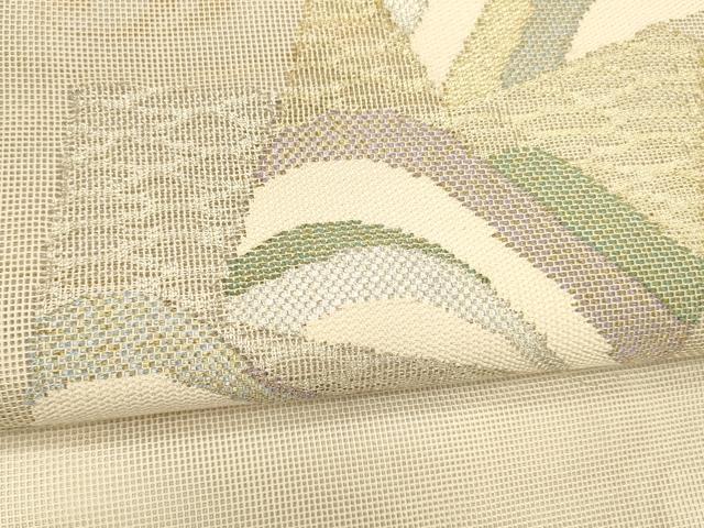 平和屋着物＊夏物　つけ帯　流水文　金銀糸　正絹　逸品　DABD6716cm