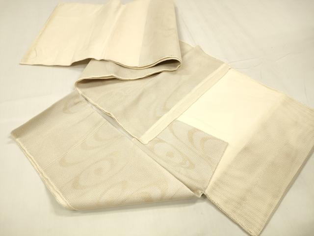 平和屋着物＊夏物　つけ帯　流水文　金銀糸　正絹　逸品　DABD6716cm