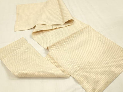 平和屋着物＊夏物 西陣 絽綴れ つけ帯 草花文 金銀糸 正絹 逸品 DABD6717cm