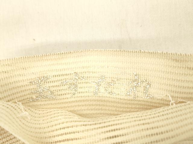 平和屋着物＊夏物 六通柄袋帯 玉すだれ 枝葉文 銀糸 正絹 逸品 DABD6723cm