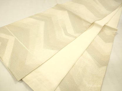 平和屋着物＊夏物 六通柄袋帯 抽象文様 金銀糸 正絹 逸品 DABD6724cm