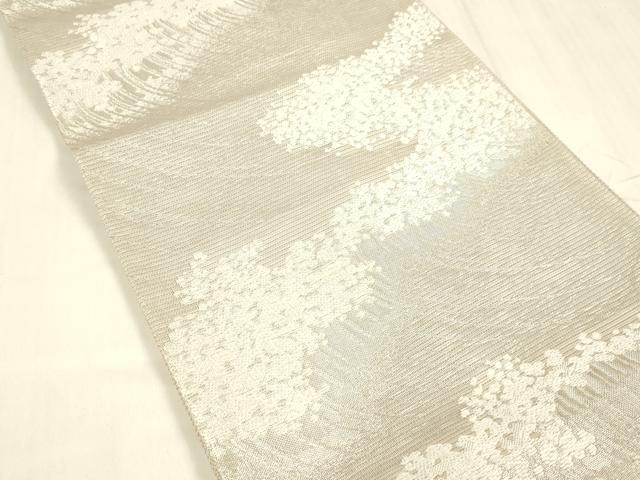 平和屋着物＊夏物 松尾光琳 六通柄袋帯 立波文 銀糸 正絹 逸品