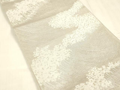 平和屋着物＊夏物 松尾光琳 六通柄袋帯 立波文 銀糸 正絹 逸品 DABD6726cm