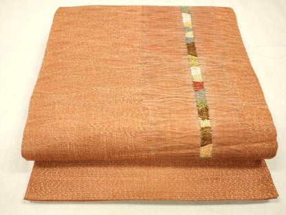 平和屋着物＊夏物 太鼓柄袋帯 抽象文様 金銀糸 正絹 逸品 DABD6734cm