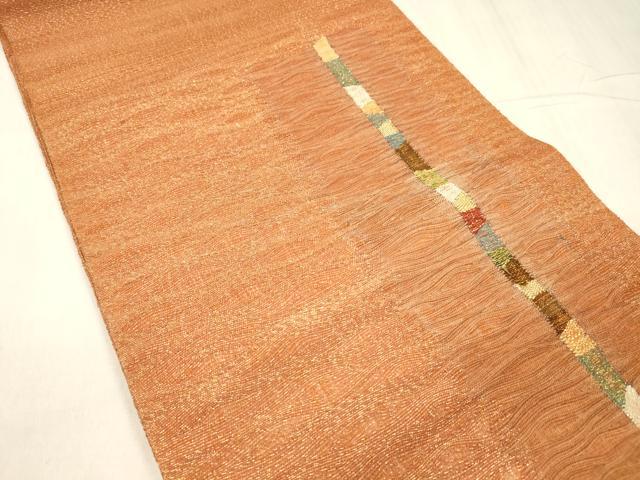 平和屋着物＊夏物 太鼓柄袋帯 抽象文様 金銀糸 正絹 逸品 DABD6734cm
