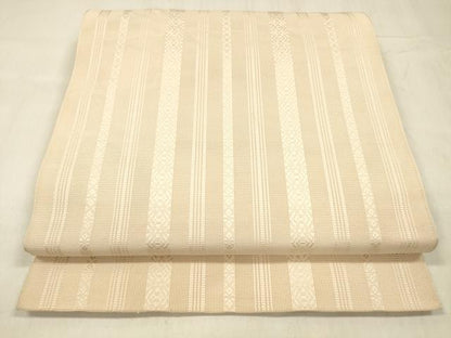 平和屋着物＊夏物 本場筑前博多織 八寸名古屋帯 紗献上 虹色 正絹 逸品 DABD6735cm