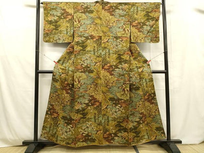 平和屋着物■上質な小紋 風景文 松竹梅 正絹 逸品 DABD6744cm