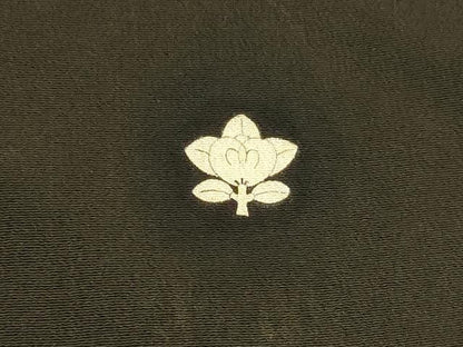 平和屋着物■豪華黒留袖　刺繍　鳳凰花唐草文　金銀彩　正絹　逸品　DABD6831cm