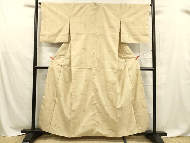 平和屋着物■上質な紬　舞花文　正絹　逸品　DABD6832cm