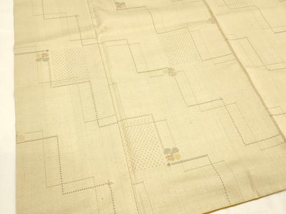 平和屋着物■上質な紬　舞花文　正絹　逸品　DABD6832cm