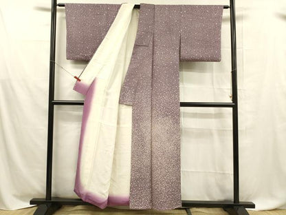 平和屋着物■訪問着　江戸小紋　鮫小紋柄　霞文　正絹　逸品　DABD6839cm