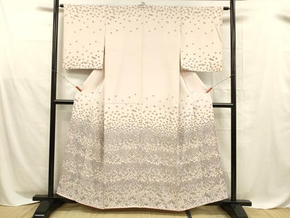 平和屋着物■訪問着　舞花文　正絹　逸品　DABD6845cm