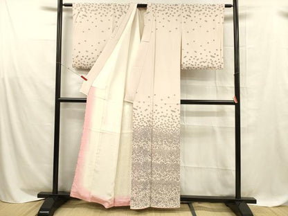 平和屋着物■訪問着　舞花文　正絹　逸品　DABD6845cm