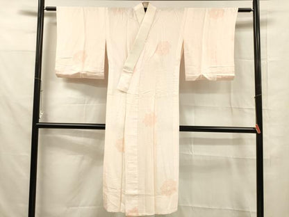 平和屋着物■長襦袢　無双仕立て　絞り　舞花文　虹色　正絹　逸品　DABD6848cm