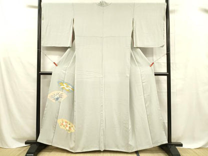 平和屋着物■豪華色留袖　地紙草花文　正絹　逸品　DABD6849cm