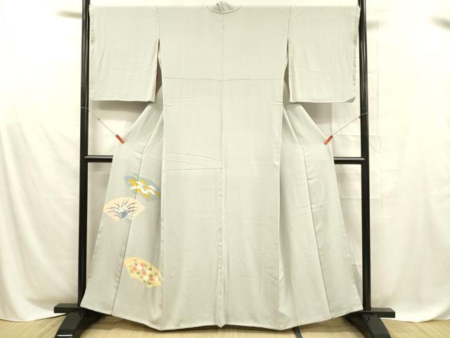 平和屋着物■豪華色留袖　地紙草花文　正絹　逸品　DABD6849cm