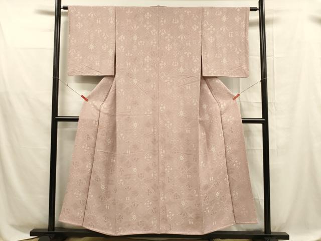 平和屋着物■上質な小紋　草花文　正絹　逸品　DABD6853cm