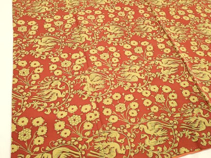 平和屋着物■上質な小紋　花鳥文　正絹　逸品　DABD6859cm