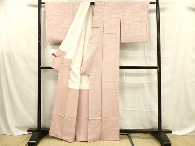 平和屋着物■上質な色無地　墨流し地紋　虹色　伊勢丹扱い　正絹　逸品　DABD6865cm