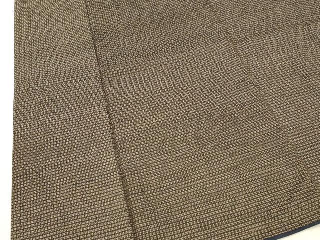 平和屋着物■男性　本場大島紬　アンサンブル　格子　正絹　逸品　DABD6867cm