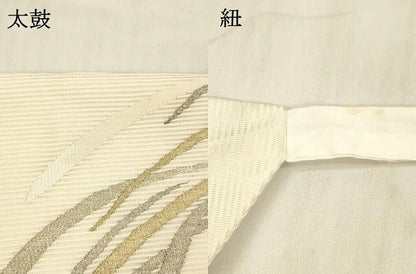 平和屋着物＊夏物 つけ帯 流水文 金銀糸 正絹 逸品 DABD6874cm
