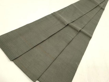 平和屋着物＊夏物 男性 絽綴れ 角帯 革色 正絹 逸品 DABD6877cm