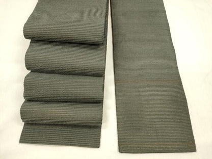 平和屋着物＊夏物 男性 絽綴れ 角帯 革色 正絹 逸品 DABD6877cm