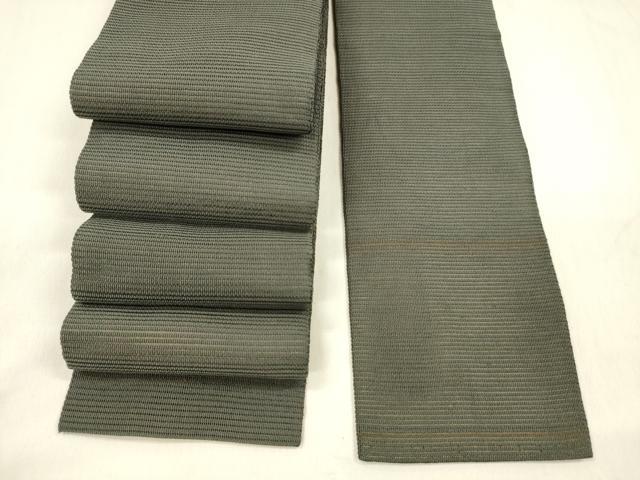 平和屋着物＊夏物 男性 絽綴れ 角帯 革色 正絹 逸品 DABD6877cm