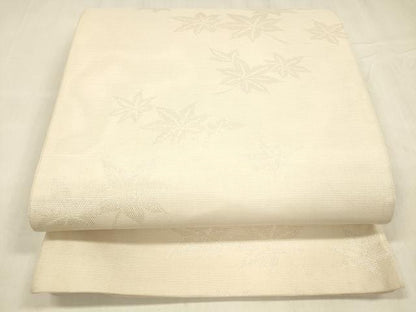平和屋着物＊夏物 六通柄袋帯 舞葉文 銀糸 正絹 逸品 DABD6881cm