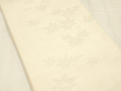 平和屋着物＊夏物 六通柄袋帯 舞葉文 銀糸 正絹 逸品 DABD6881cm
