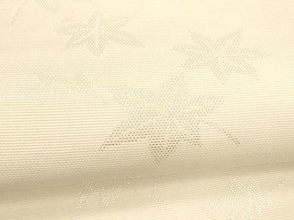 平和屋着物＊夏物 六通柄袋帯 舞葉文 銀糸 正絹 逸品 DABD6881cm