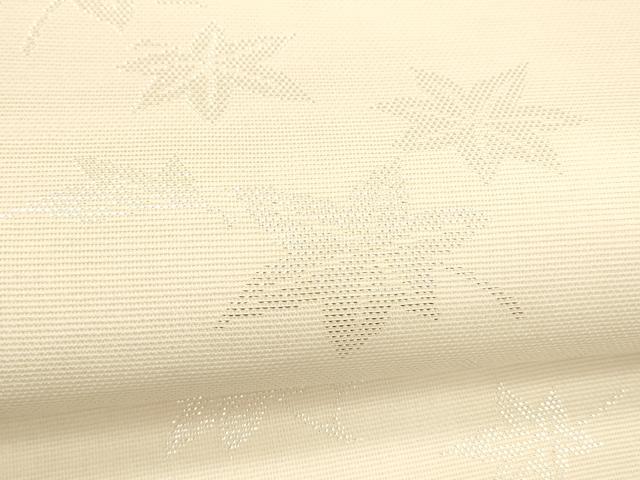 平和屋着物＊夏物 六通柄袋帯 舞葉文 銀糸 正絹 逸品 DABD6881cm