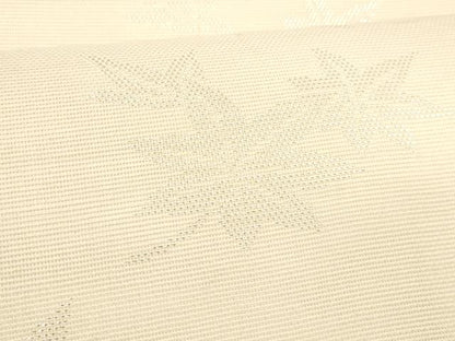 平和屋着物＊夏物 六通柄袋帯 舞葉文 銀糸 正絹 逸品 DABD6881cm
