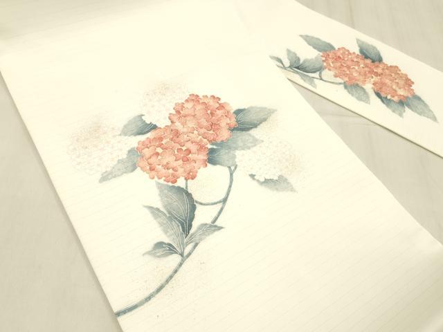 平和屋着物＊夏物 九寸名古屋帯 紫陽花 金彩 DABD6885cm