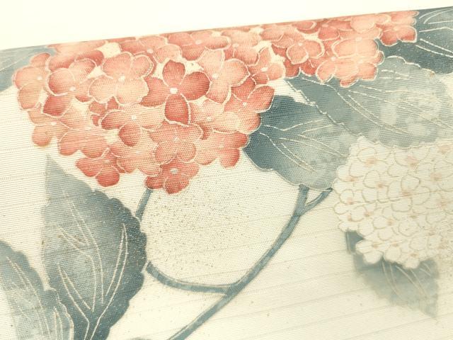 平和屋着物＊夏物 九寸名古屋帯 紫陽花 金彩 DABD6885cm