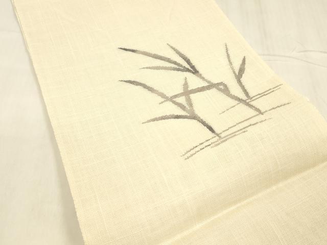 平和屋着物＊夏物 八寸名古屋帯 草葉文 DABD6892cm