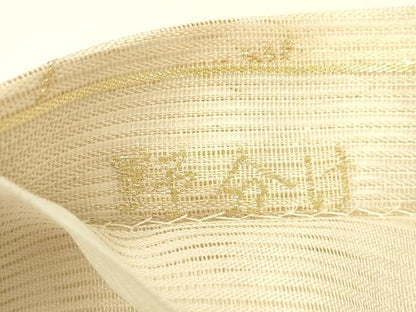 平和屋着物＊夏物 六通柄袋帯 唐織 野分け 金銀糸 正絹 逸品 DABD6897cm