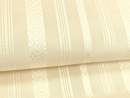 平和屋着物＊夏物 本場筑前博多織 八寸名古屋帯 紗献上 肌色 正絹 逸品 DABD6898cm