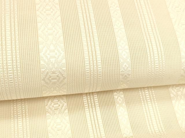 平和屋着物＊夏物 本場筑前博多織 八寸名古屋帯 紗献上 肌色 正絹 逸品 DABD6898cm