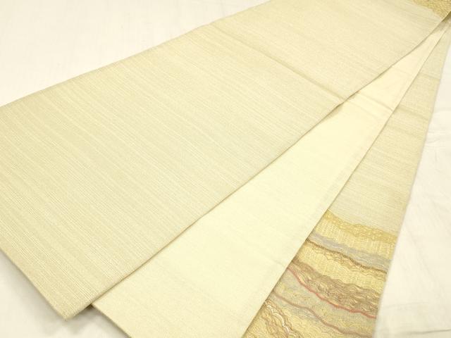 平和屋着物＊夏物 太鼓柄袋帯 流水文 金銀糸 正絹 逸品 DABD6903cm