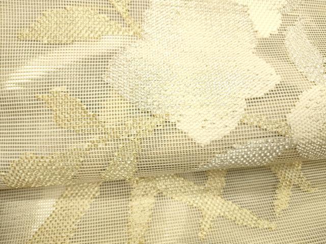 平和屋着物＊夏物 六通柄 本袋帯 籬草花文 金銀糸 正絹 逸品 DABD6906cm