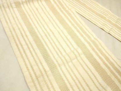平和屋着物＊夏物 八寸名古屋帯 間道 肌色 大丸扱い DABD6915cm