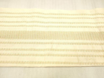 平和屋着物＊夏物 八寸名古屋帯 間道 肌色 大丸扱い DABD6915cm