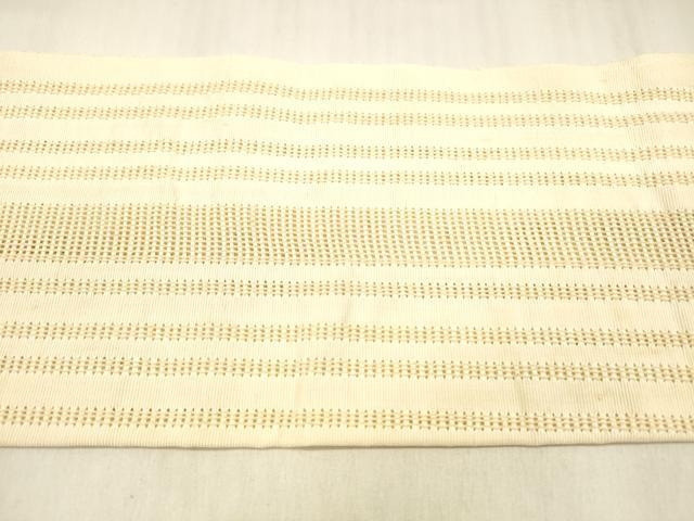 平和屋着物＊夏物 八寸名古屋帯 間道 肌色 大丸扱い DABD6915cm
