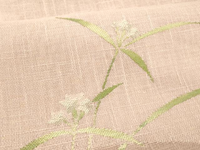 平和屋着物＊夏物 八寸名古屋帯 流水草花文 DABD6916cm