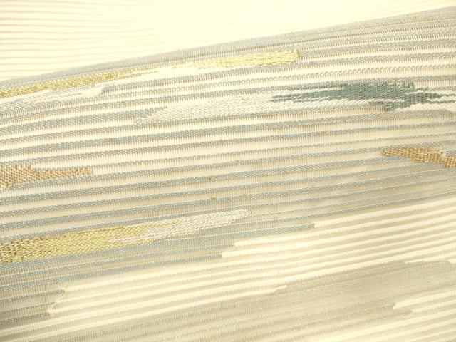 平和屋着物＊夏物 絽綴れ 八寸名古屋帯 抽象文様 金銀糸 正絹 逸品 DABD6921cm
