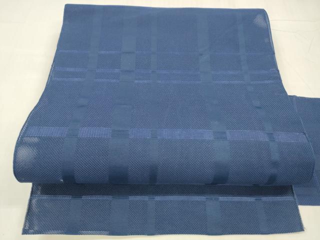 平和屋着物＊夏物 八寸名古屋帯 格子 濃藍色 DABD6922cm