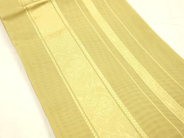 平和屋着物＊夏物 博多織 全通柄 京袋帯 花間道 花葉色 DABD6923cm