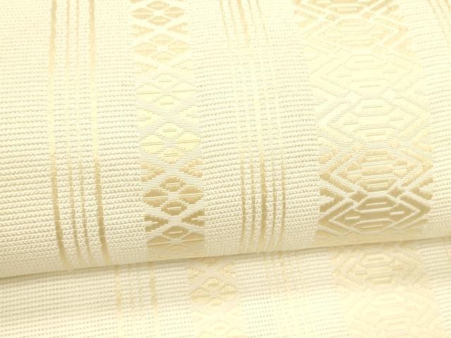 平和屋着物＊夏物 本場筑前博多織 八寸名古屋帯 紗献上 生成り色 正絹 逸品 DABD6924cm