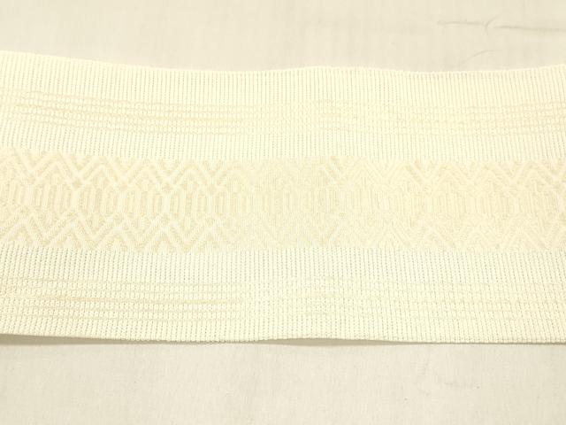 平和屋着物＊夏物 本場筑前博多織 八寸名古屋帯 紗献上 生成り色 正絹 逸品 DABD6924cm